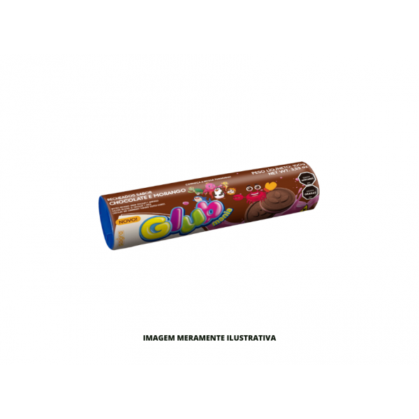 BISCOITO RECHEADO CHOC MORANG GLUB SAGRA 1X30X100G